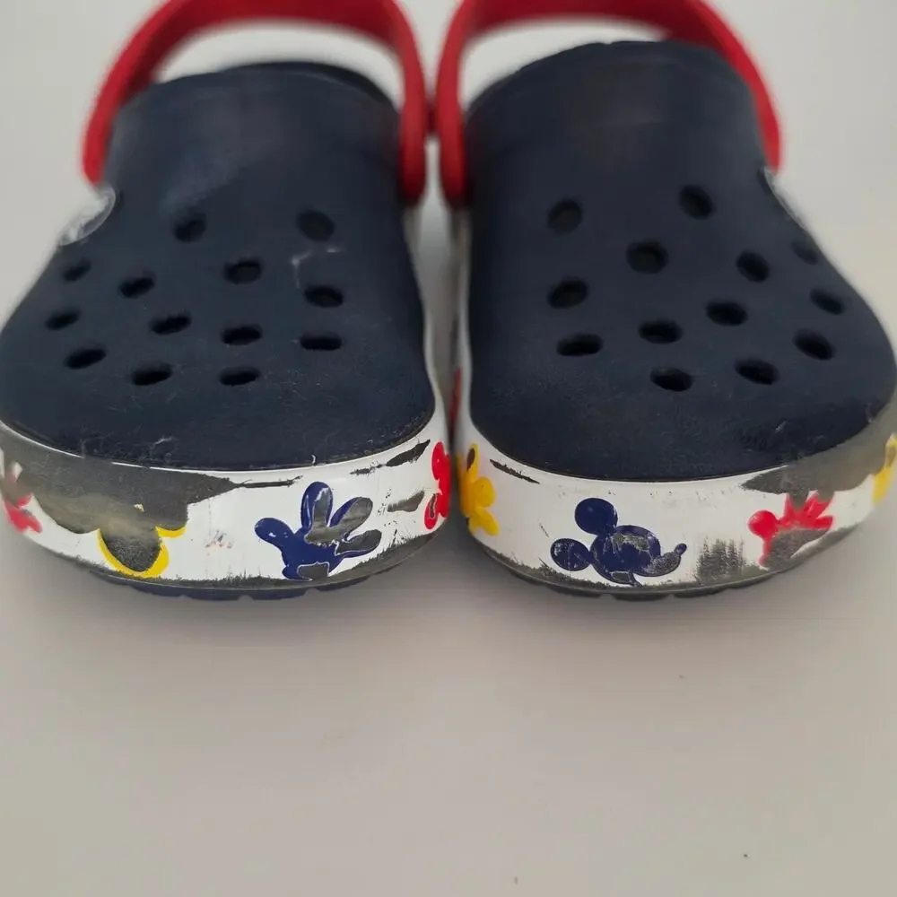 CROCS Disney Fun Lab Mickey Clog Child Size 9 Navy Bllue